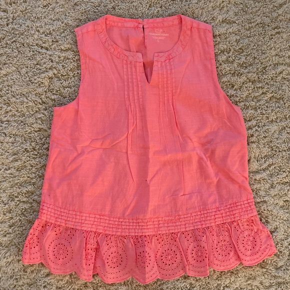 Vineyard Vines Peach Lace Blouse - Picture 1 of 2